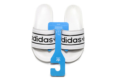 Adidas Originals Adilette White/Black Logo Slide Sandals GX6967