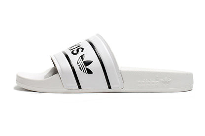 Adidas Originals Adilette White/Black Logo Slide Sandals GX6967