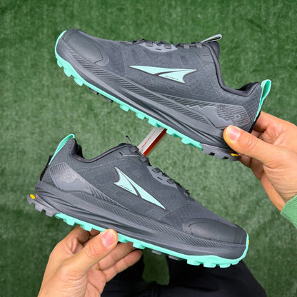 Altra Lone Peak 7 Dark Grey Mint Green Zero Drop Breathable Trail Running Sneakers