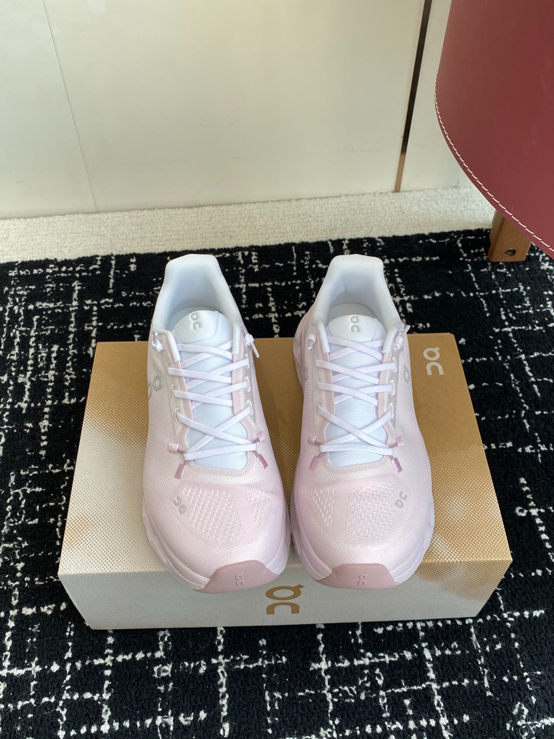 Cloudtilt Cushioned Running Sneakers Full Light Pink Breathable Mesh Sport Shoes Unisex