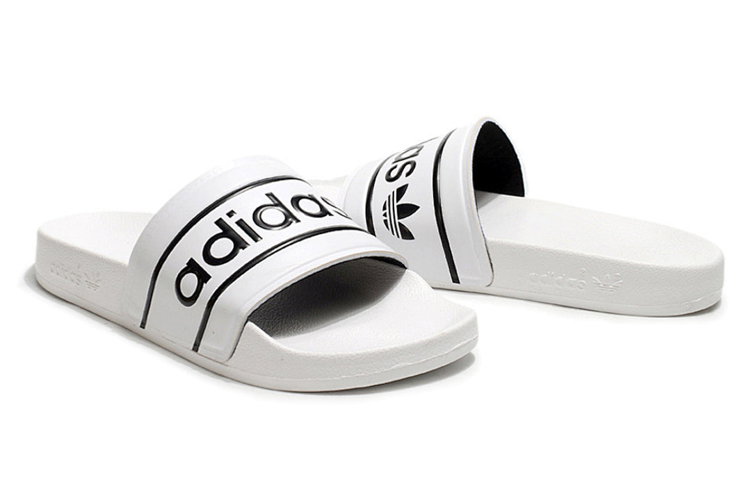 Adidas Originals Adilette White/Black Logo Slide Sandals GX6967