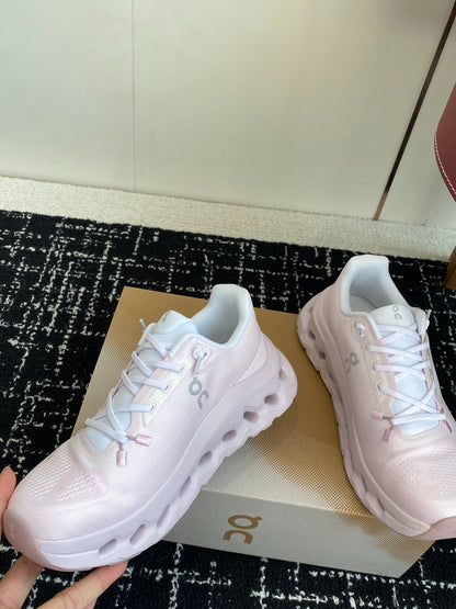 Cloudtilt Cushioned Running Sneakers Full Light Pink Breathable Mesh Sport Shoes Unisex