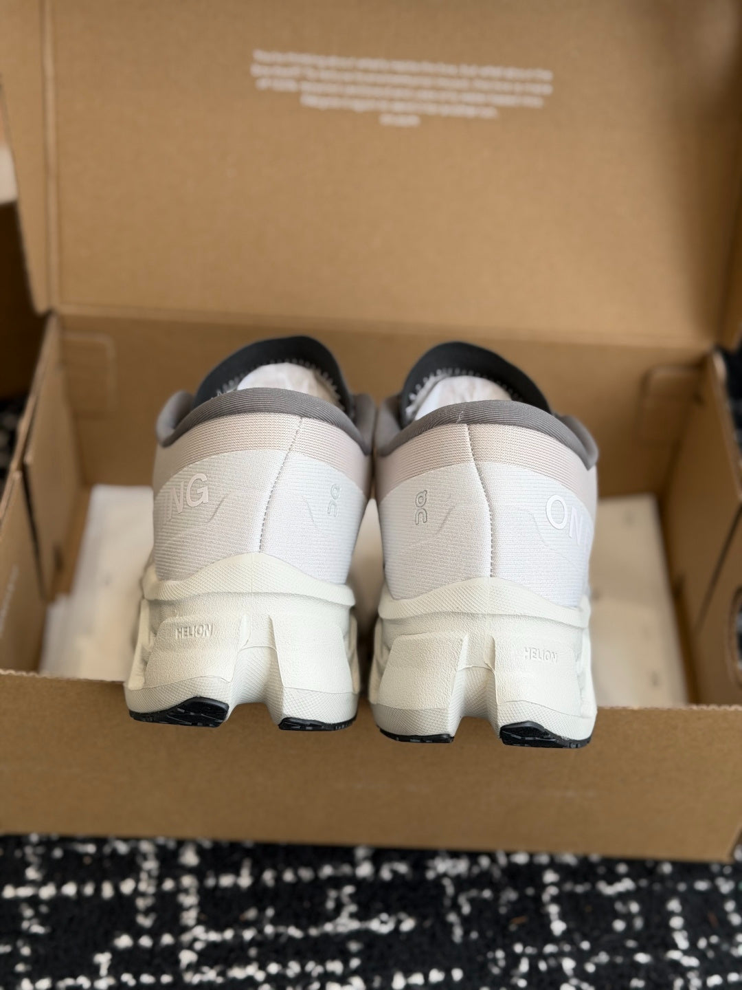 On Cloudmonster 3 Cushioned Road Running Sneakers Grey White