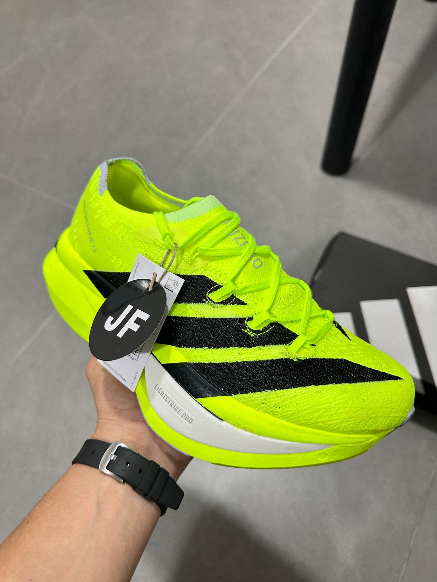 Adidas ADIZERO ADIOS PRO 4 (Solar Yellow / Black colorway)