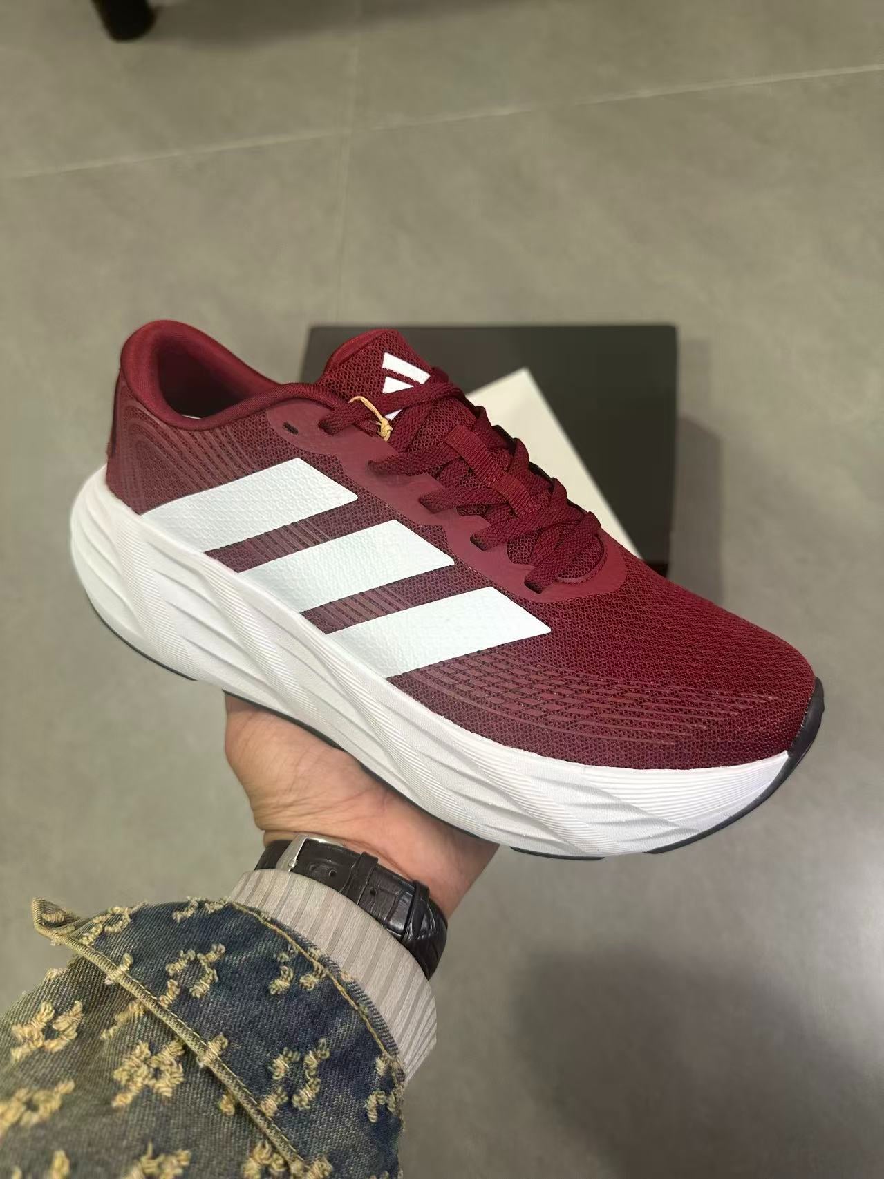 Adidas Galaxy 7 (Burgundy / Cloud White colorway)