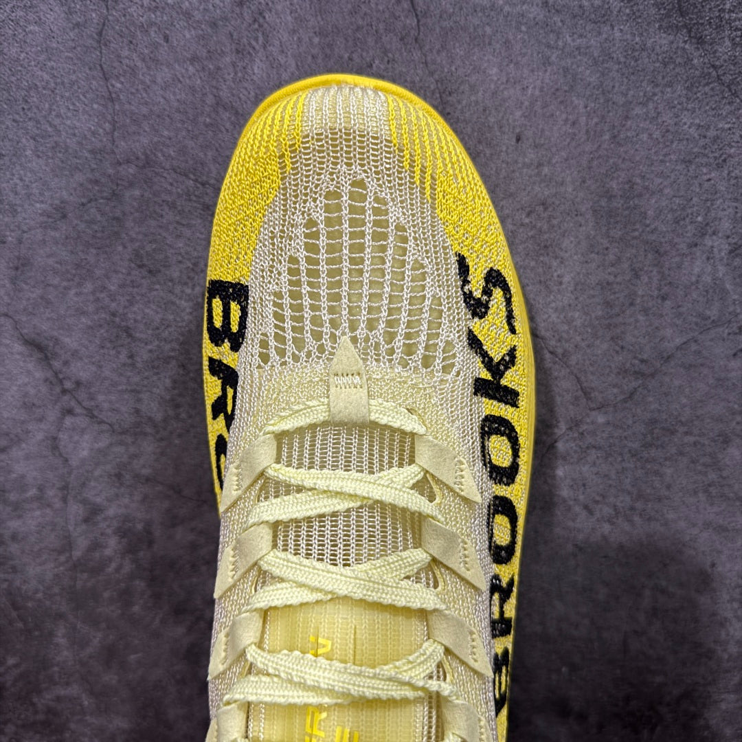 Brooks Unisex Hyperion Elite 5 Carbon-Plated Racing Shoes (Luminary/Yellow/Gray)