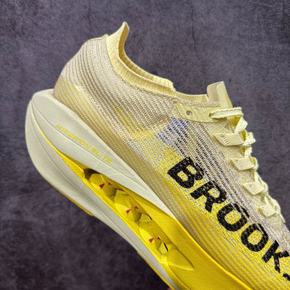 Brooks Unisex Hyperion Elite 5 Carbon-Plated Racing Shoes (Luminary/Yellow/Gray)