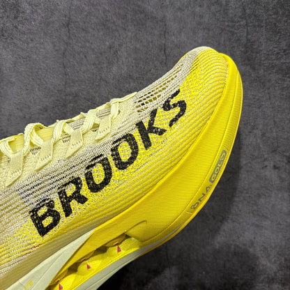 Brooks Unisex Hyperion Elite 5 Carbon-Plated Racing Shoes (Luminary/Yellow/Gray)
