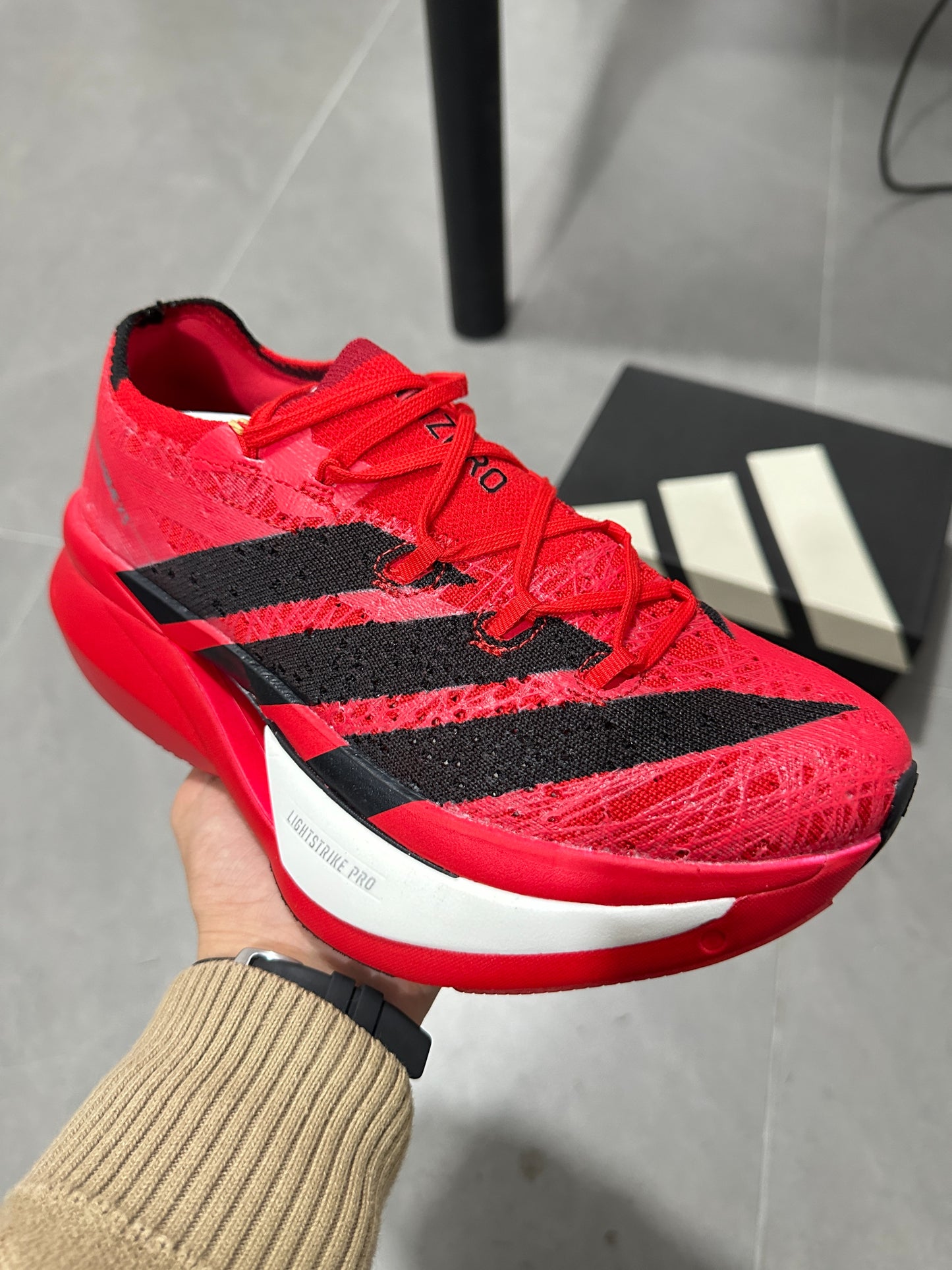 Adidas Adizero Prime X3 Strung Shoes Red | Black
