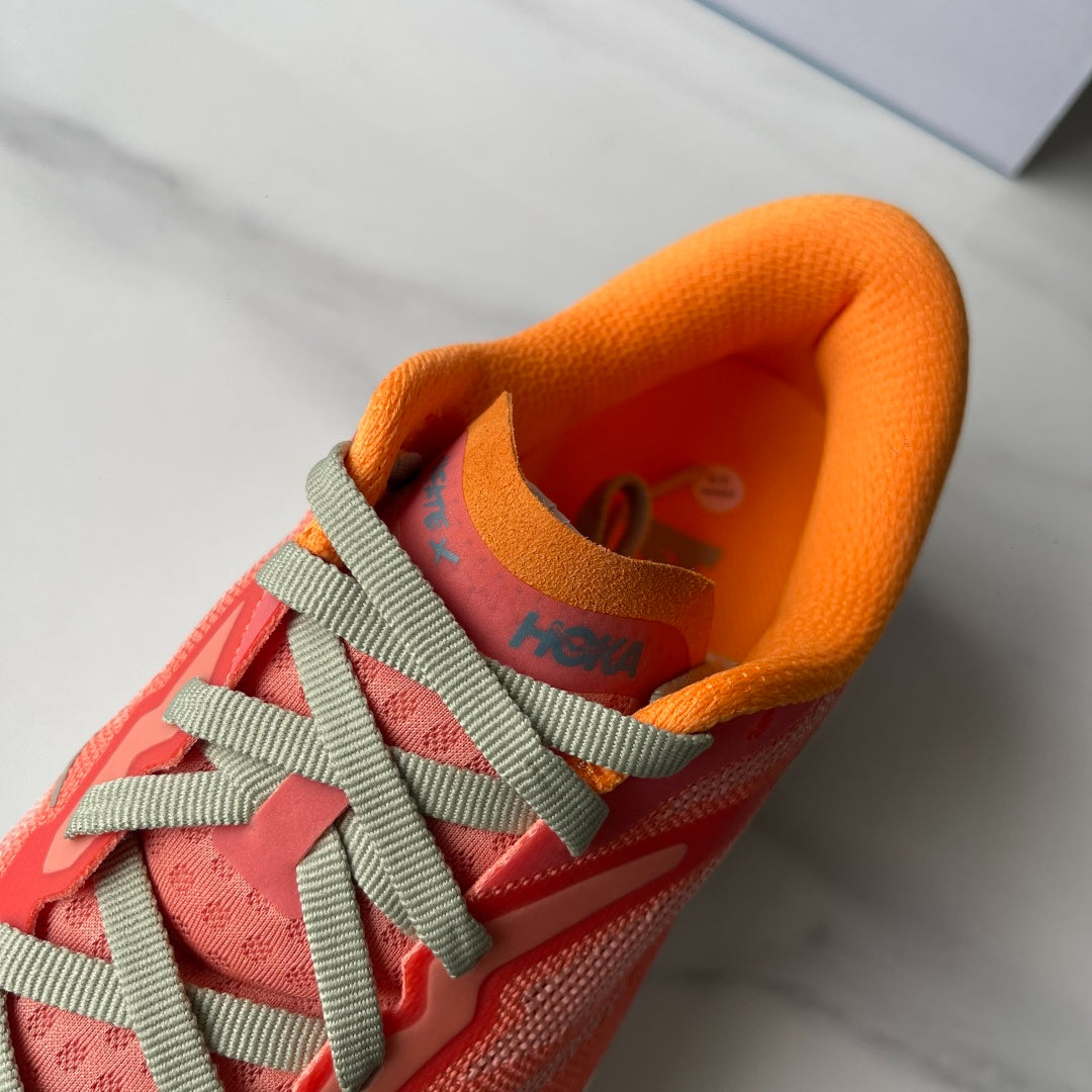 HOKA Mafate X Women Orange red | Light gray-green