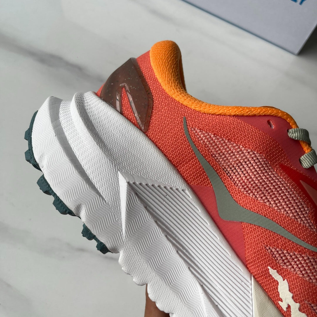 HOKA Mafate X Women Orange red | Light gray-green