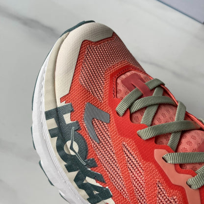 HOKA Mafate X Women Orange red | Light gray-green