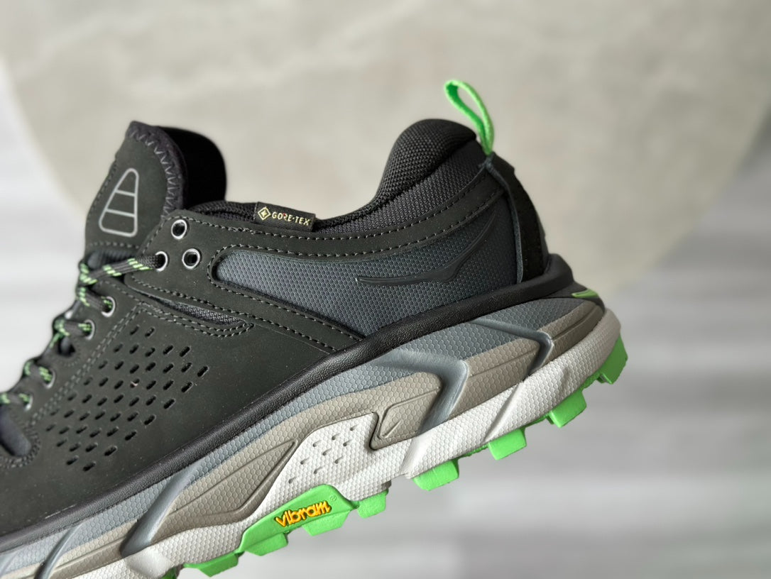 Hoka Tor Ultra Moss Grey | Fluorescent Green