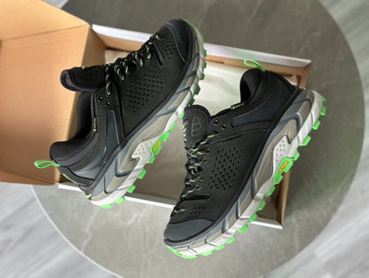 Hoka Tor Ultra Moss Grey | Fluorescent Green
