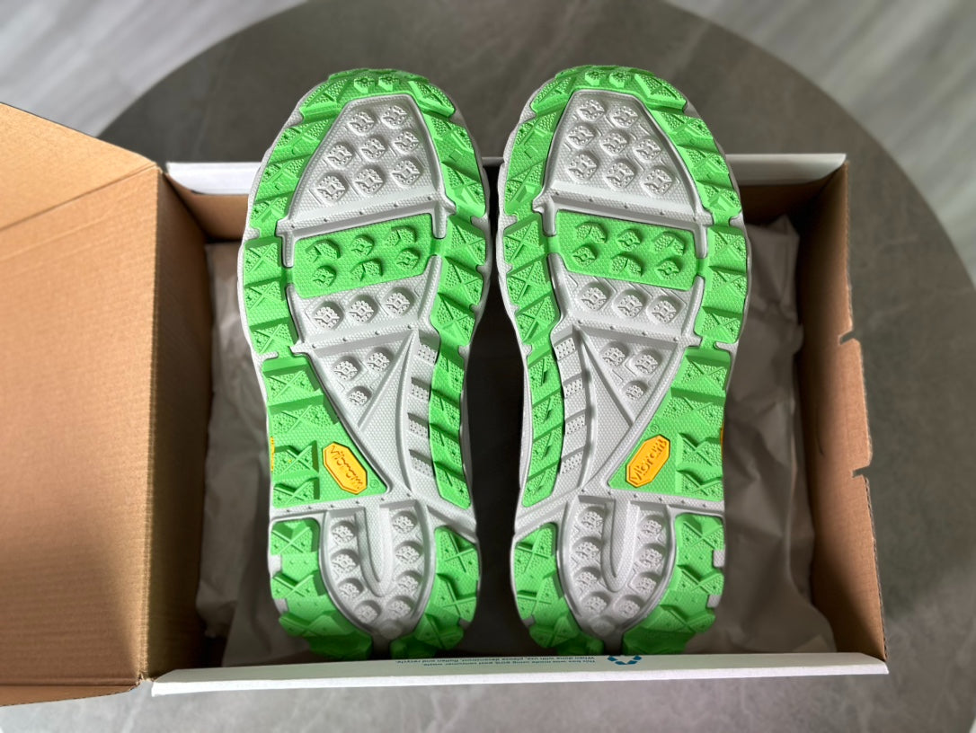 Hoka Tor Ultra Moss Grey | Fluorescent Green