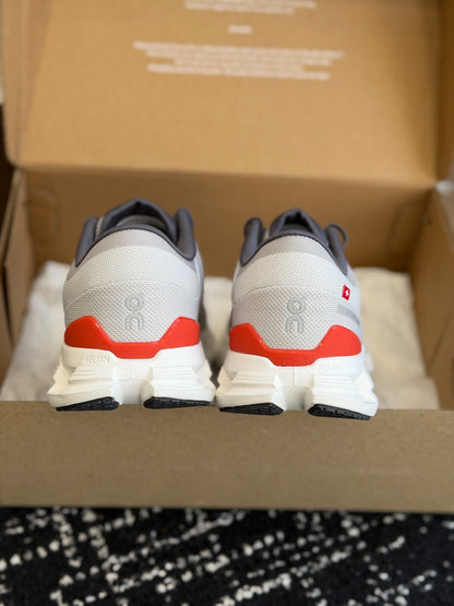 On Cloud X Light Grey Orange Mesh Cross Training Jogging Sneakers