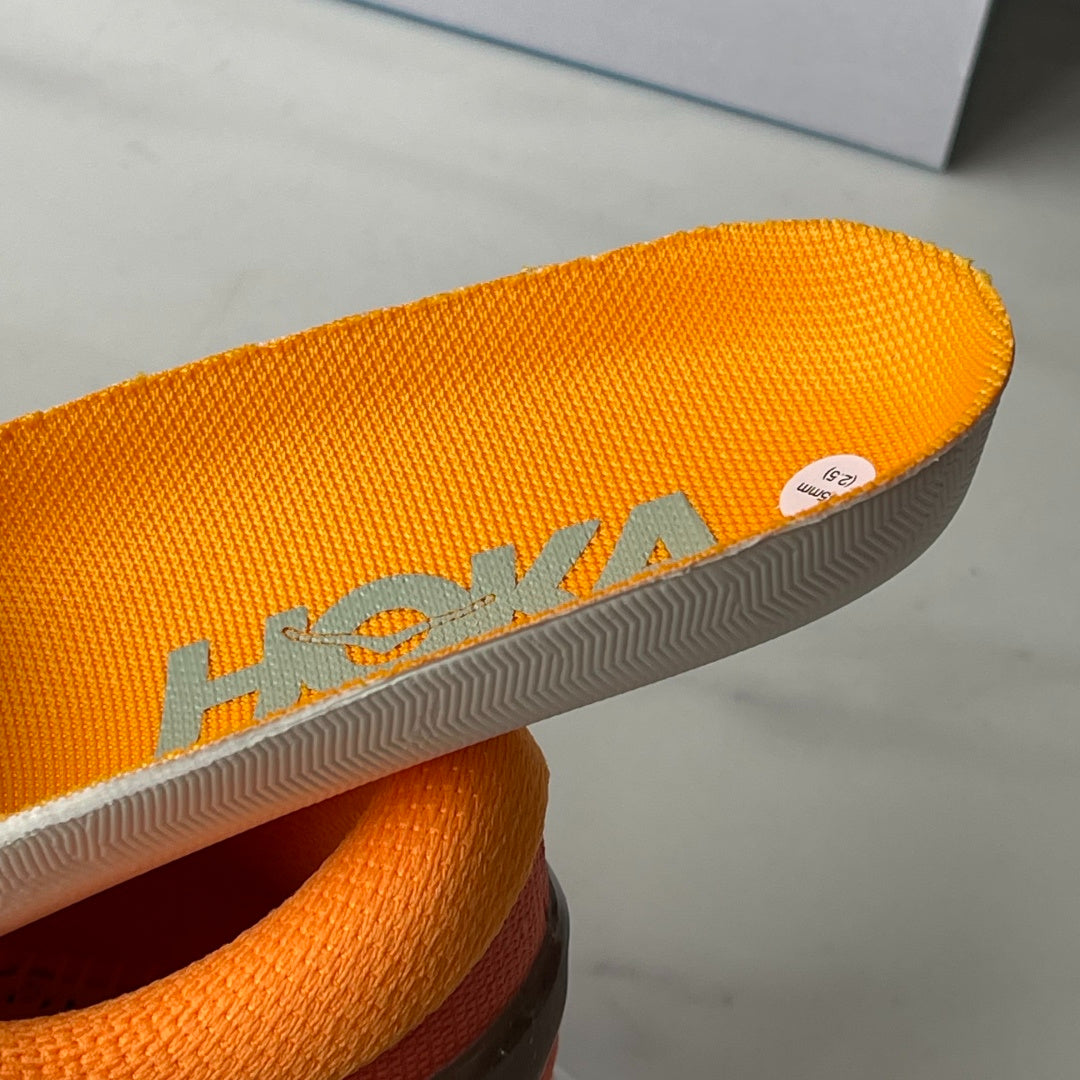 HOKA Mafate X Women Orange red | Light gray-green