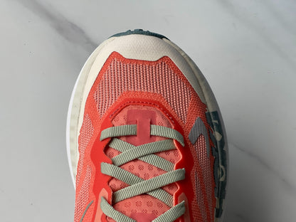 HOKA Mafate X Women Orange red | Light gray-green
