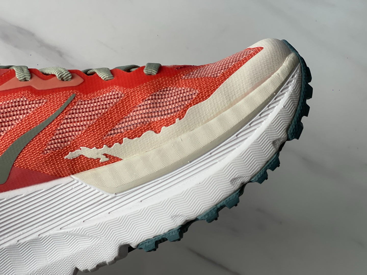 HOKA Mafate X Women Orange red | Light gray-green