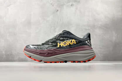 HOKA Stinson 7 Men's Trail Shoes - Castlerock/Cabernet