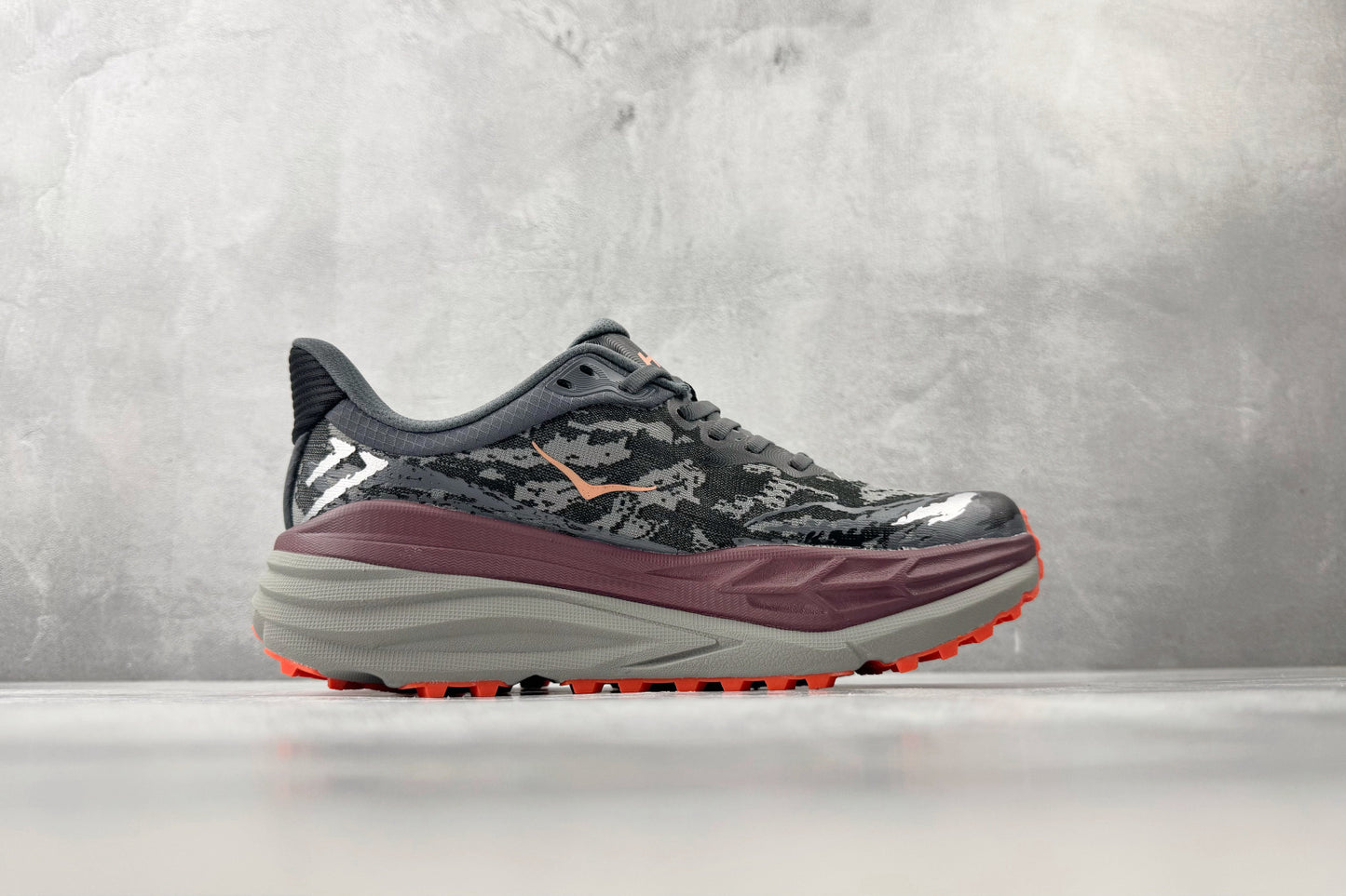 HOKA Stinson 7 Men's Trail Shoes - Castlerock/Cabernet