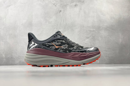 HOKA Stinson 7 Men's Trail Shoes - Castlerock/Cabernet