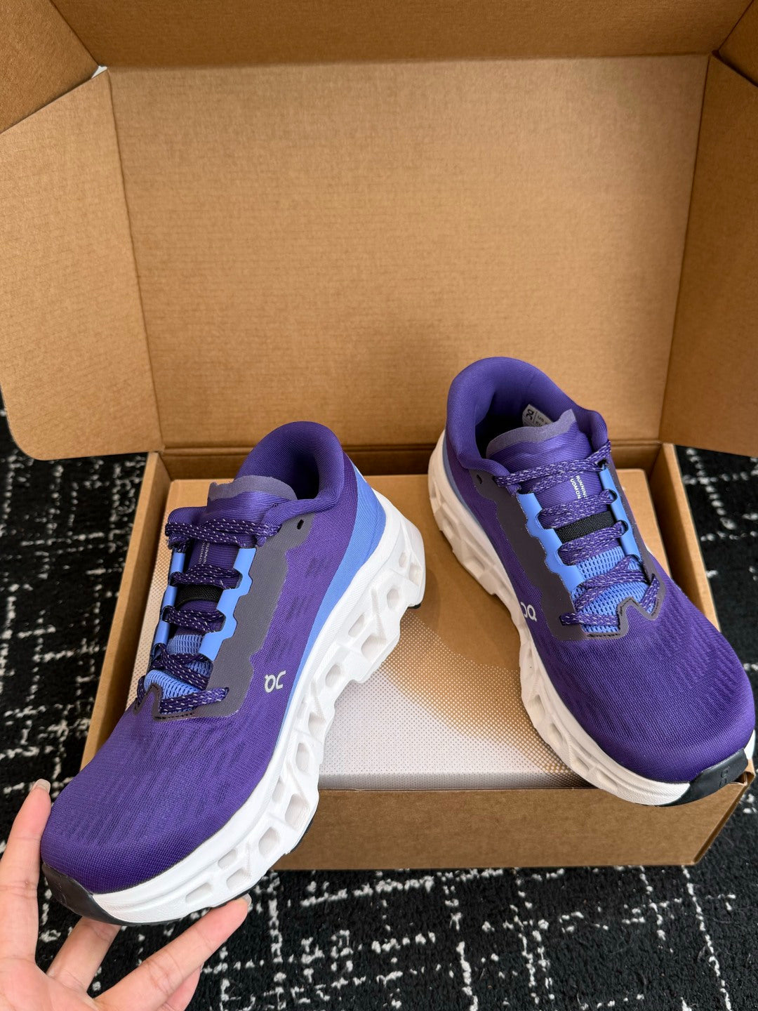 On Cloudmonster 3 Purple White Cushioned Running Sneakers