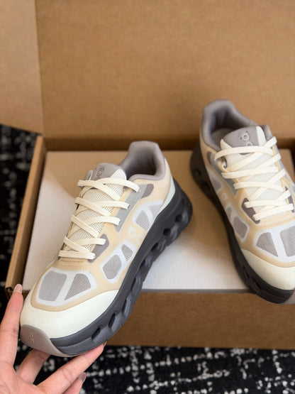 Cloudtilt Remix Sand Ash Cloud Cushion Running Sneakers Retro Earth Tone Commuter Shoes