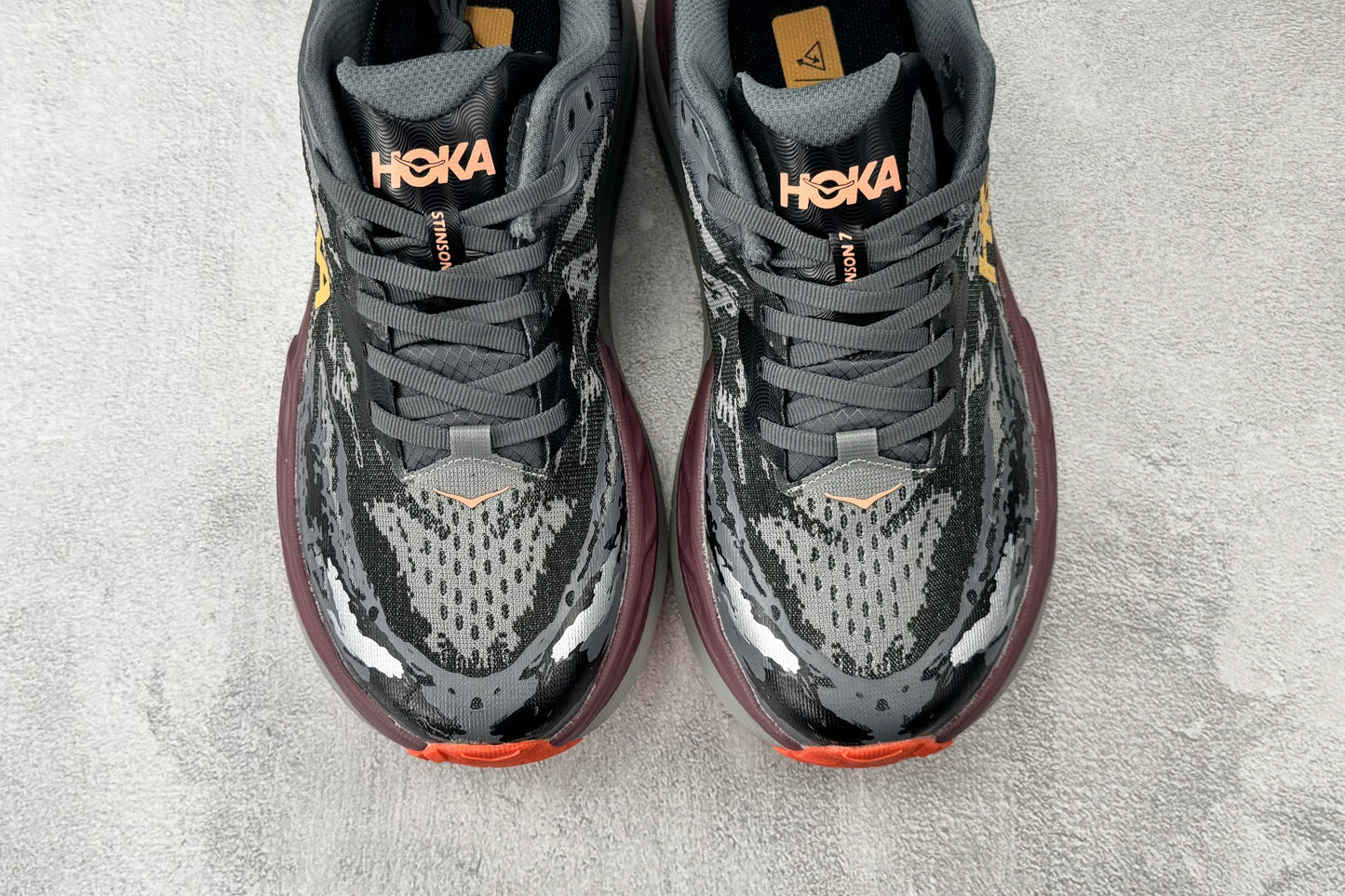 HOKA Stinson 7 Men's Trail Shoes - Castlerock/Cabernet