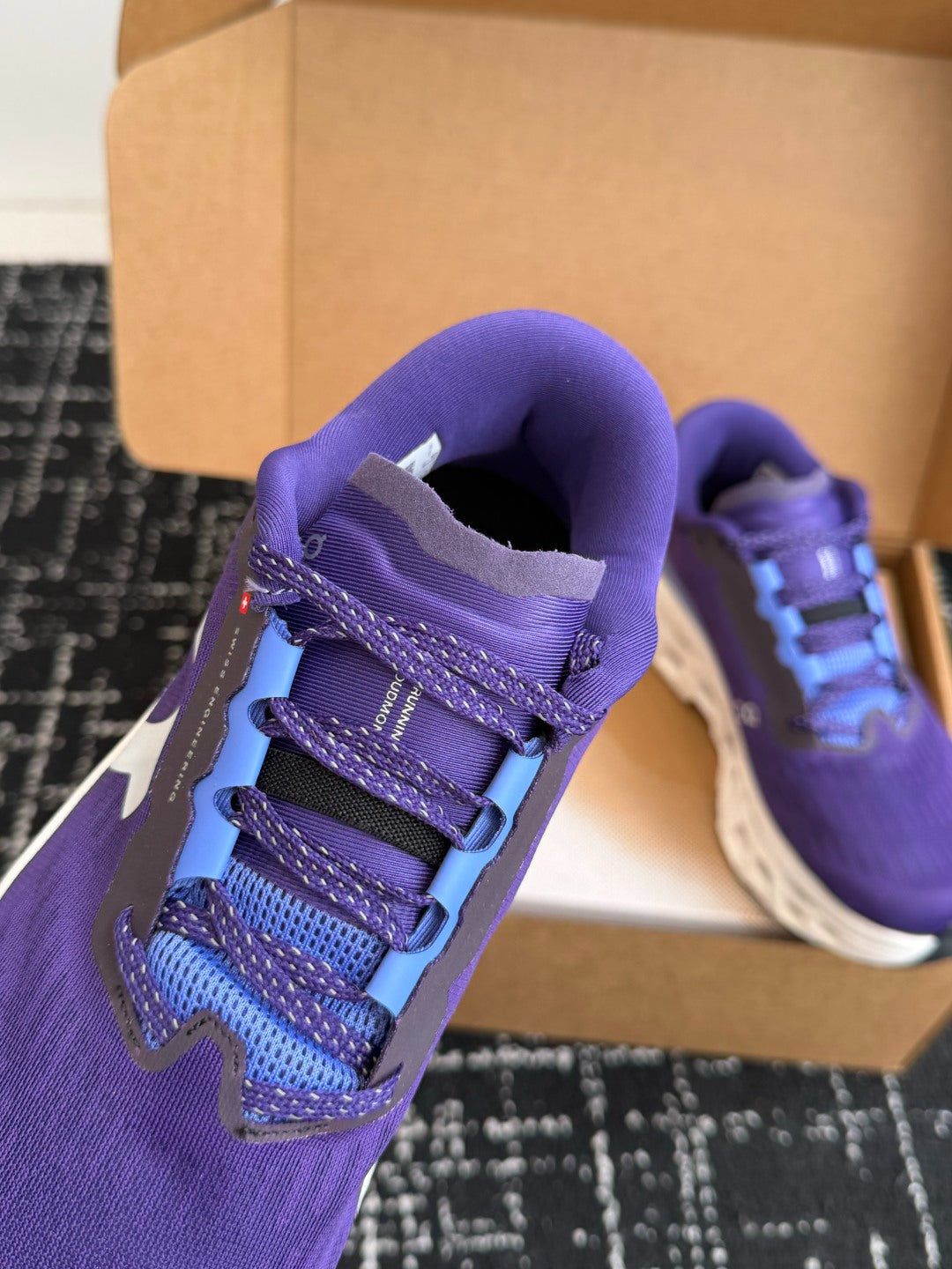 On Cloudmonster 3 Purple White Cushioned Running Sneakers
