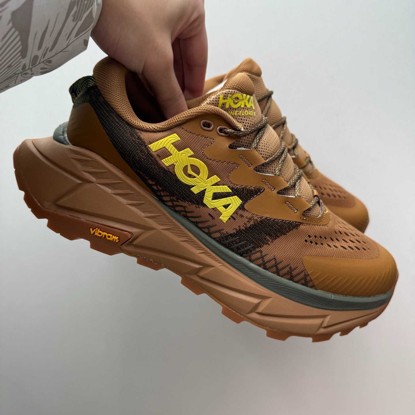 HOKA Skyline-Float X Wheat/Olive Sneakers