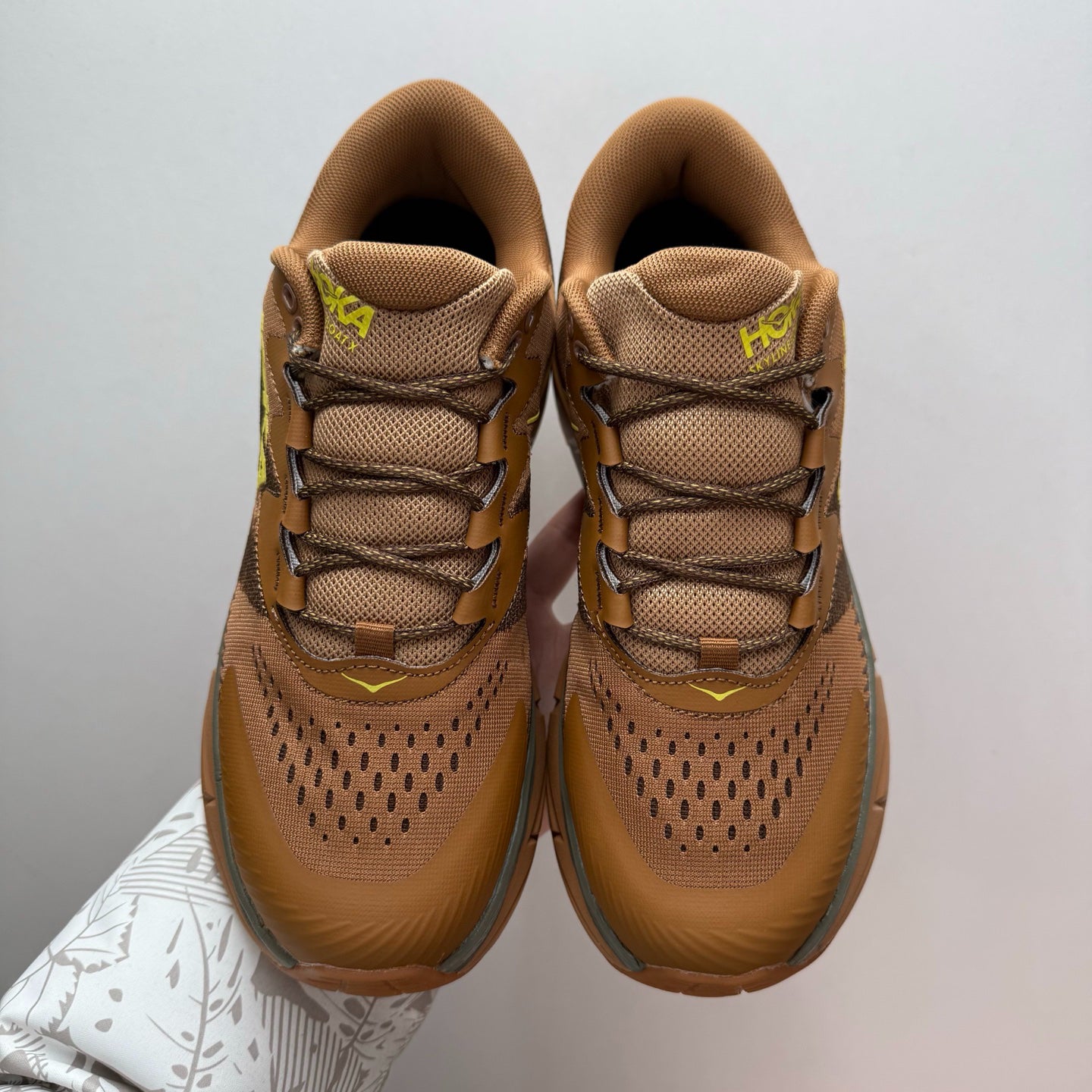 HOKA Skyline-Float X Wheat/Olive Sneakers