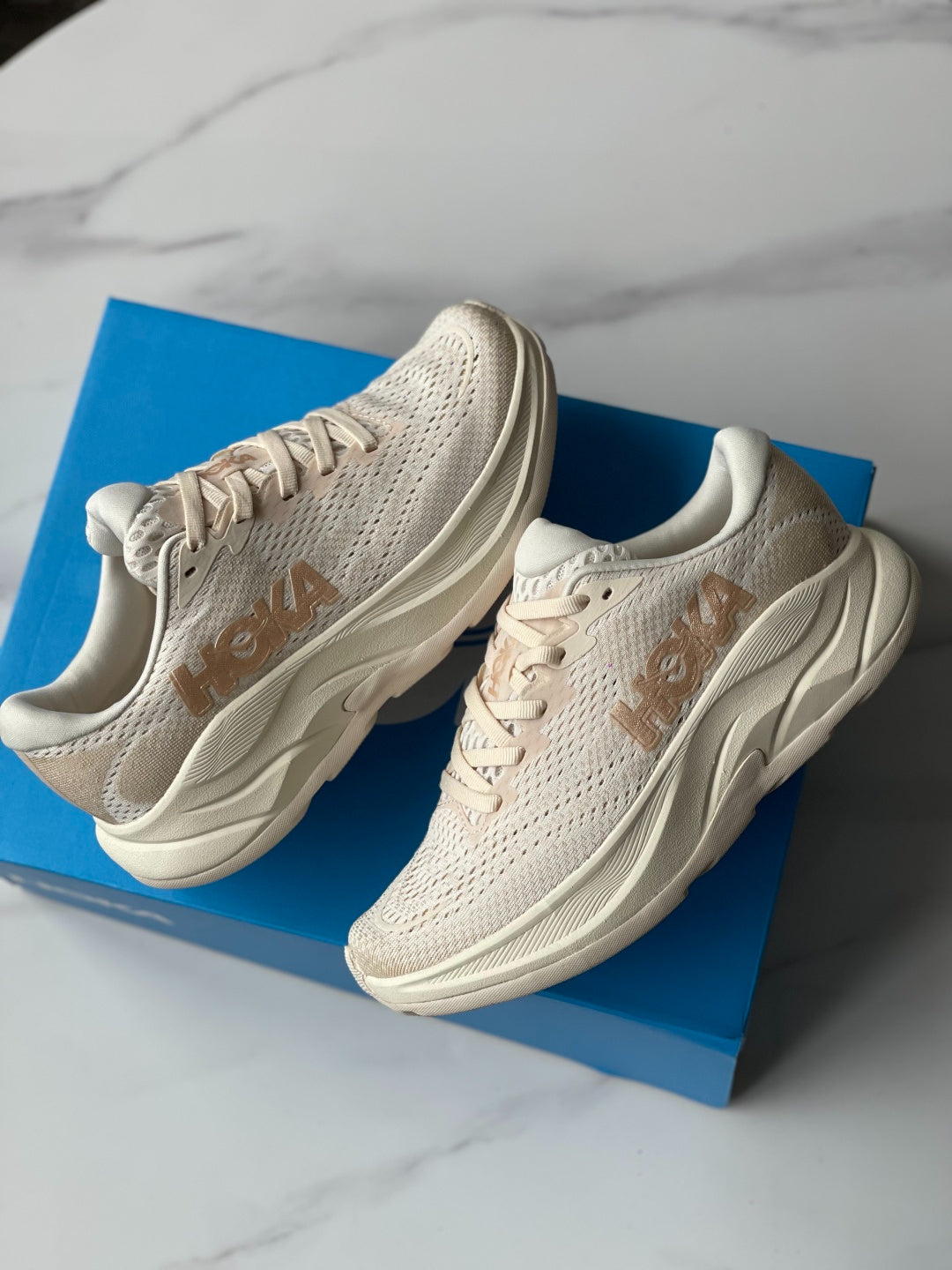 Hoka Rincon 4 Running Shoe Khaki | Rose Gold