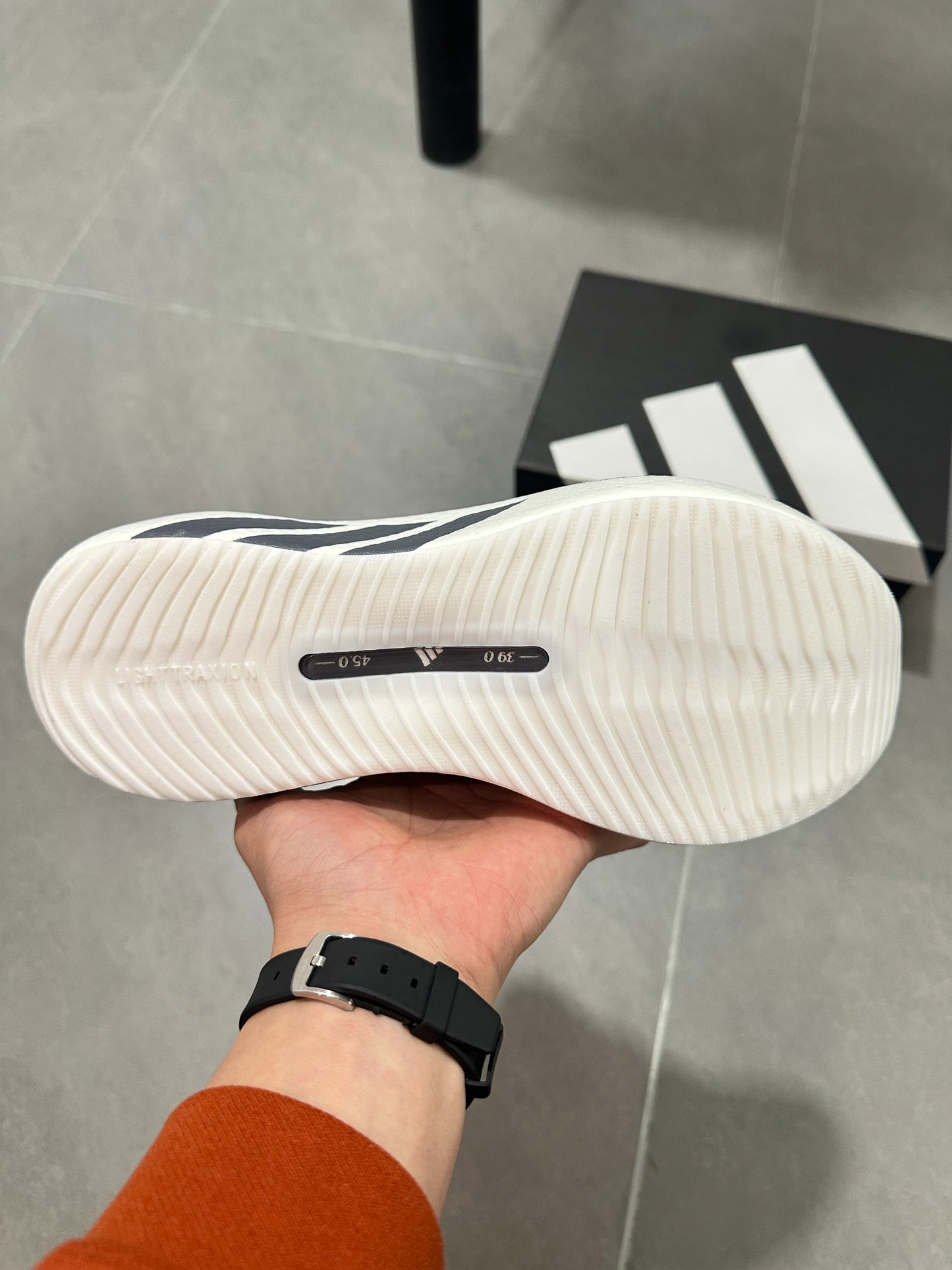 Adidas Hyperboost Edge (White / Grey / Black colorway)