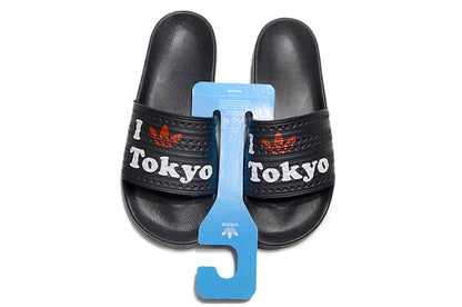 Adidas Originals Adilette "I Love Tokyo" Black Slide Sandals GX6961