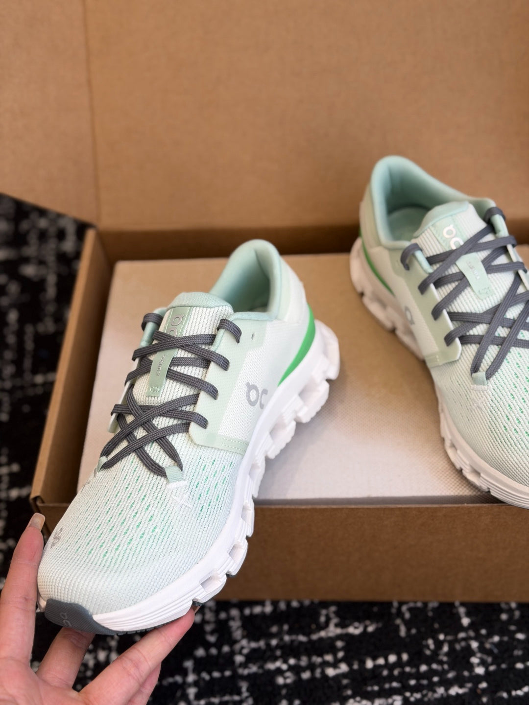 Cloud X 4 Matching Couple Sneakers Pastel Mint Cushioned Sport Running Shoes