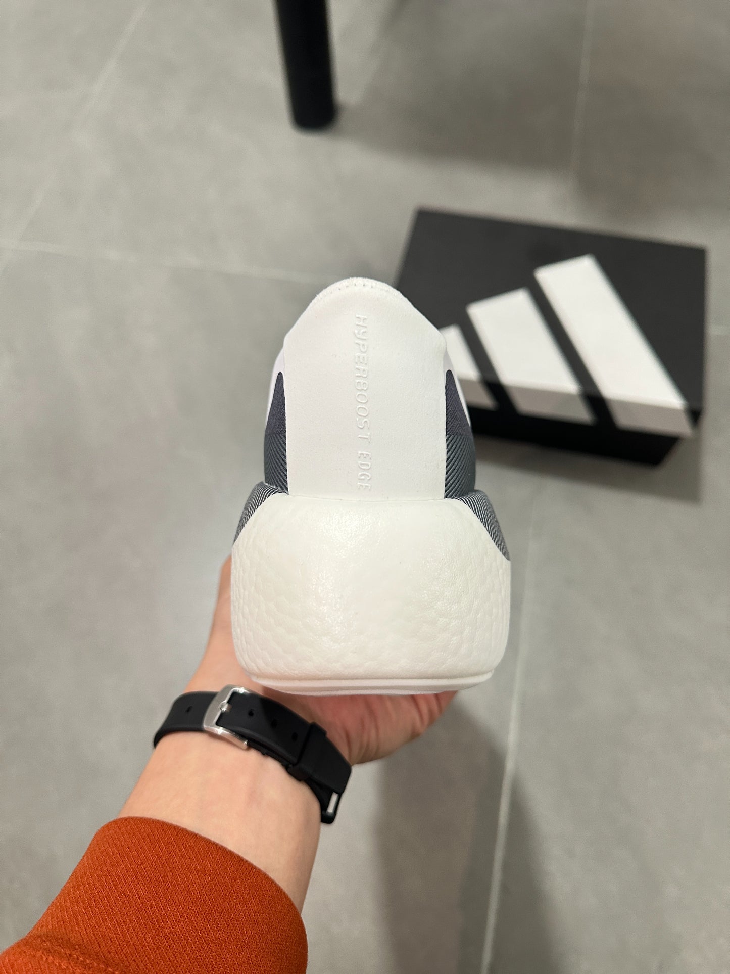 Adidas Hyperboost Edge (White / Grey / Black colorway)