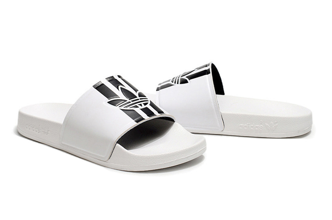 Adidas Originals Adilette White/Black Trefoil Slide Sandals GX6971