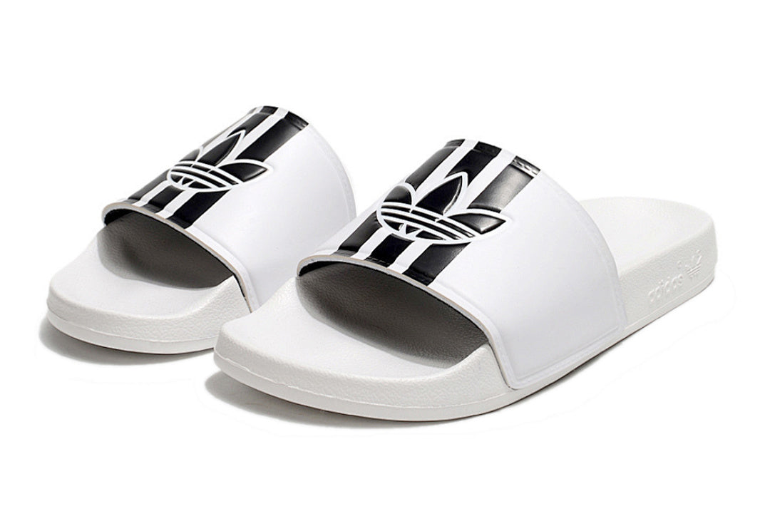 Adidas Originals Adilette White/Black Trefoil Slide Sandals GX6971