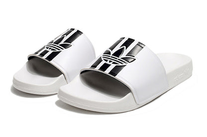 Adidas Originals Adilette White/Black Trefoil Slide Sandals GX6971