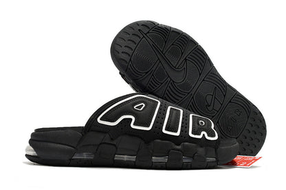 Nike Air More Uptempo Slides Black White FJ7808-002