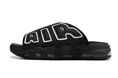 Nike Air More Uptempo Slides Black White FJ7808-002