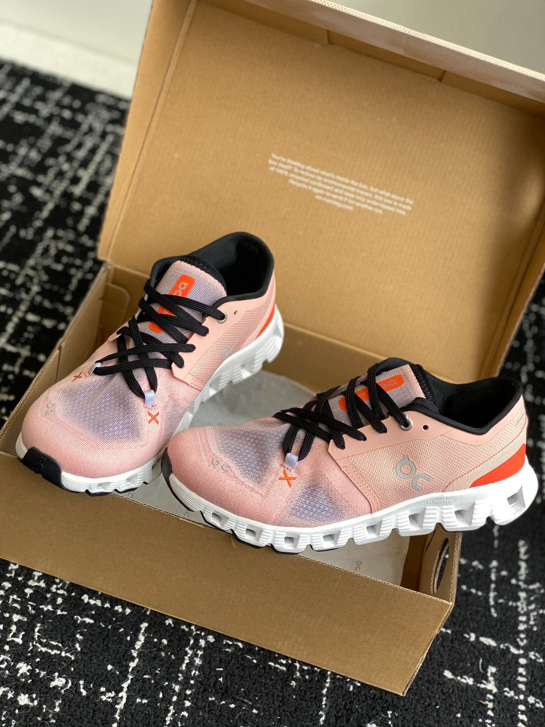 Cloud X 3 Training Sneakers Pink Orange Breathable Mesh Sport Shoes Unisex