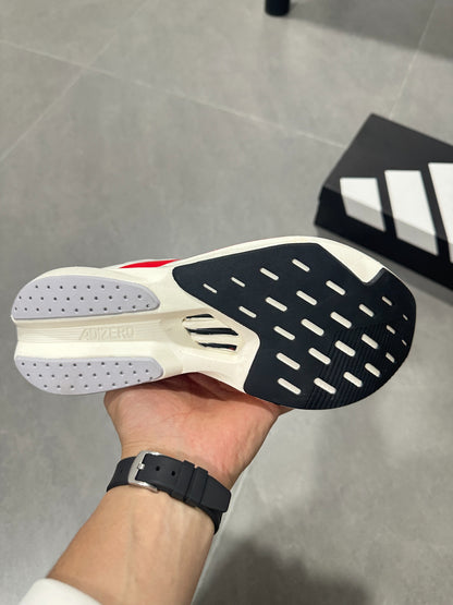 Adidas Adizero Evo SL (Off-White / Red colorway)