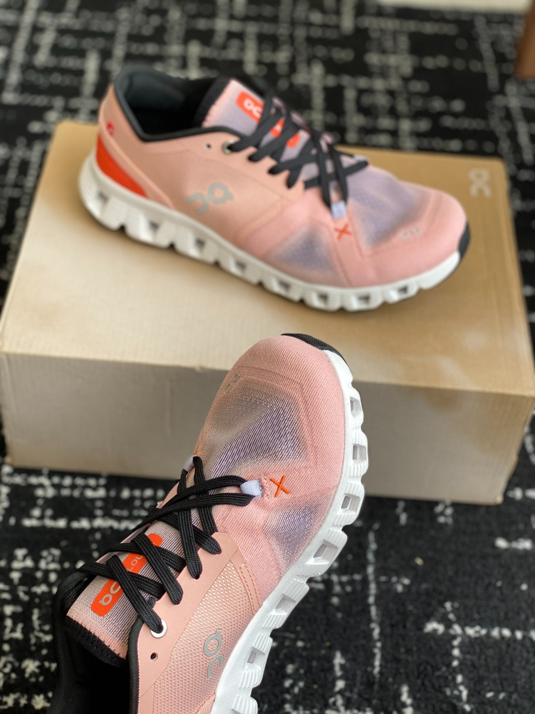 Cloud X 3 Training Sneakers Pink Orange Breathable Mesh Sport Shoes Unisex