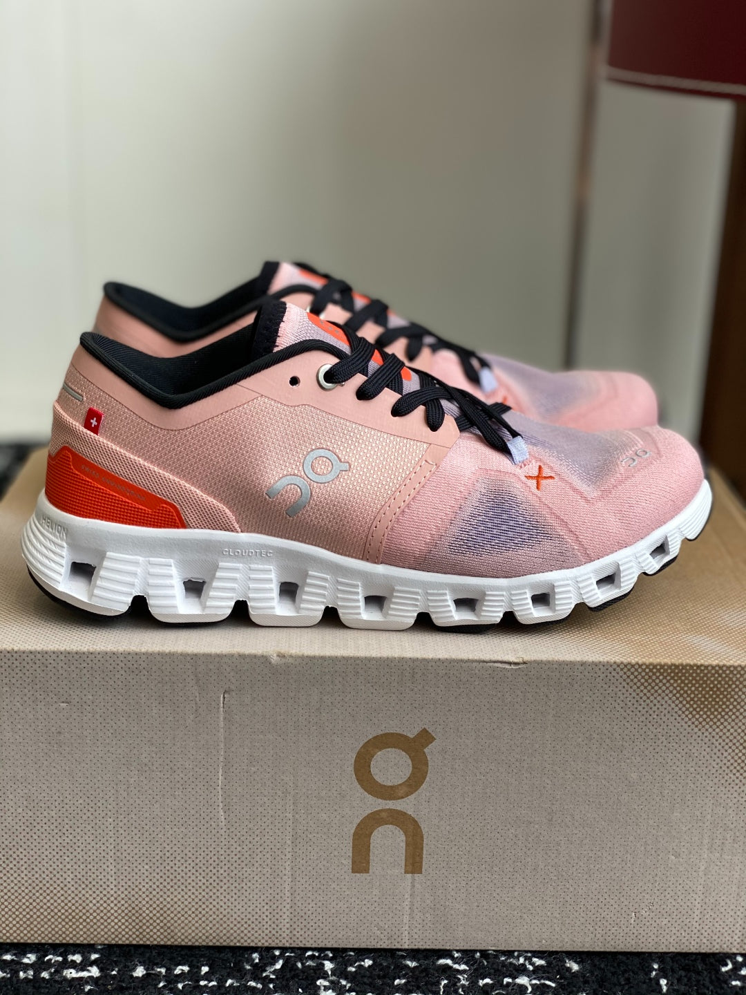 Cloud X 3 Training Sneakers Pink Orange Breathable Mesh Sport Shoes Unisex