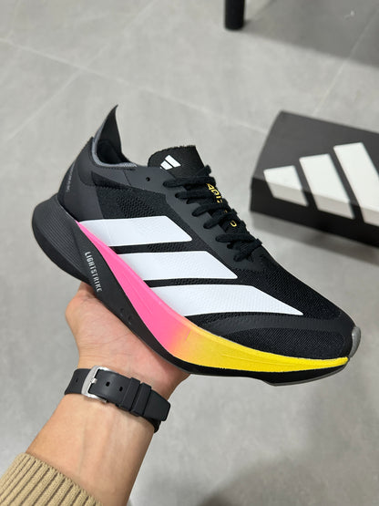 Adidas Duramo Speed (Core Black / Silver Metallic / Pink/Yellow Gradient colorway)