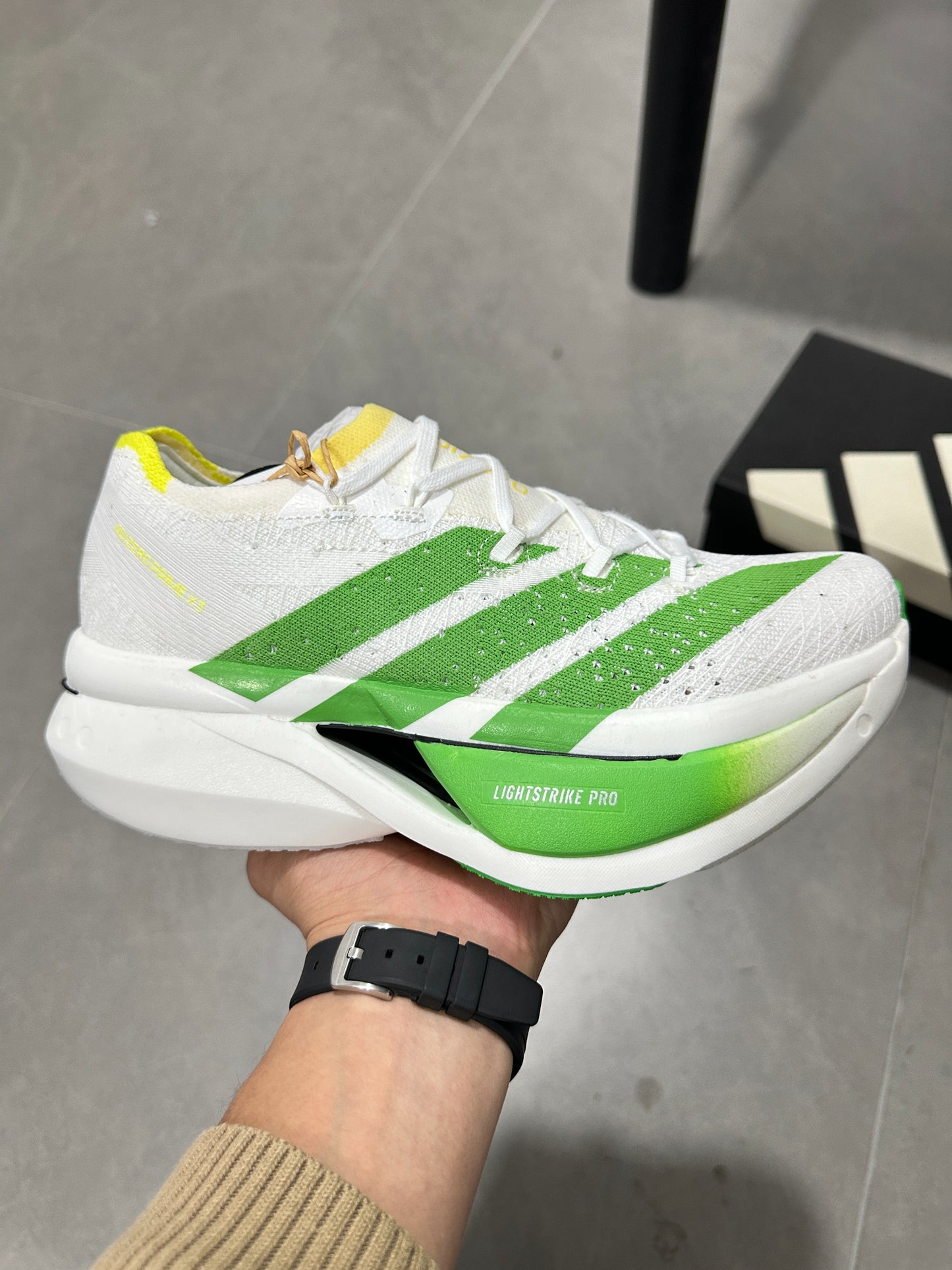 Adidas Adizero Prime X3 Strung Shoes White|Green|Yellow