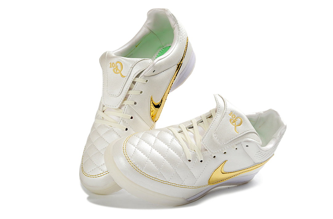 Nike x Ronaldinho Tiempo Legend SE 'Touch of Gold' IC Indoor Soccer Shoes (Summit White/Metallic Gold) IF4389-100