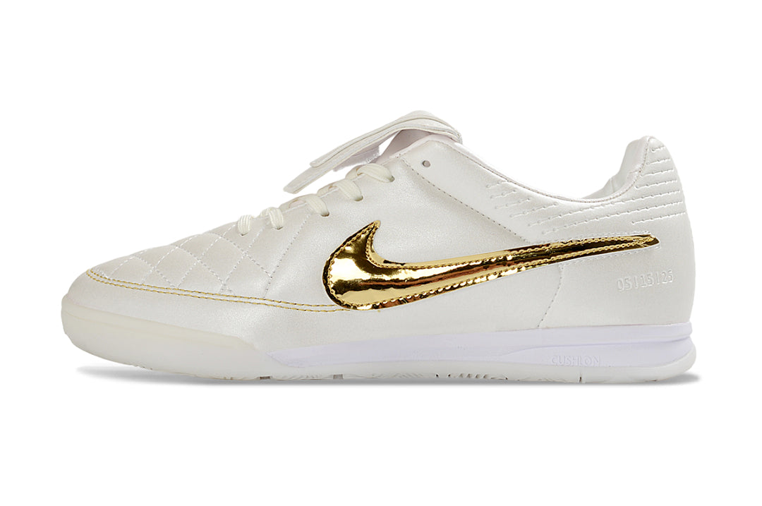 Nike x Ronaldinho Tiempo Legend SE 'Touch of Gold' IC Indoor Soccer Shoes (Summit White/Metallic Gold) IF4389-100